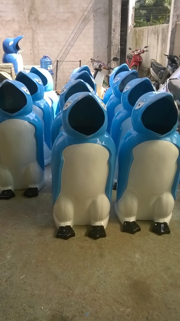 bán thùng rác nhựa composite chim cánh cụt