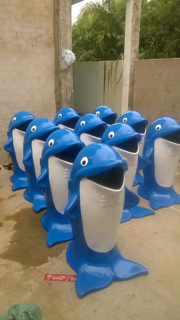 bán thùng rác nhựa composite chim cánh cụt