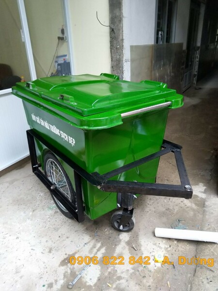 thùng rác 2 ngăn compsite