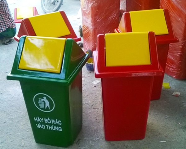 xưởng sản xuất thùng rác nhựa